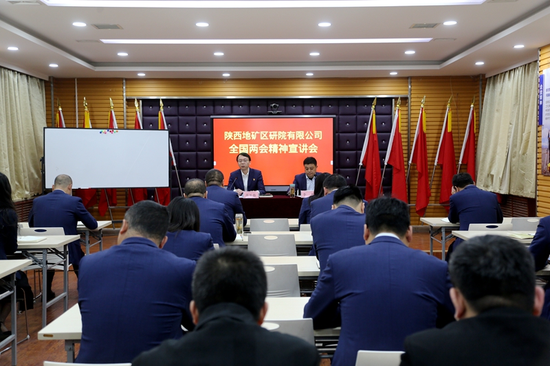 陜西地礦區(qū)研院有限公司召開全國兩會精神宣講會